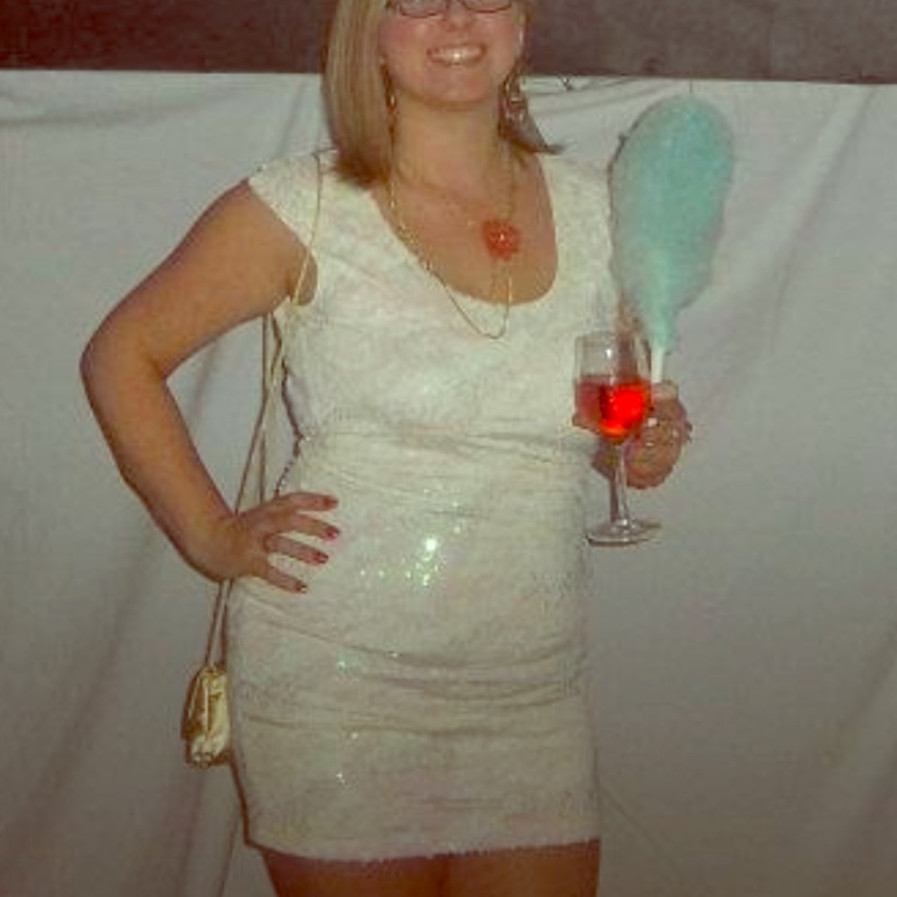 Sparkle Little White Dress